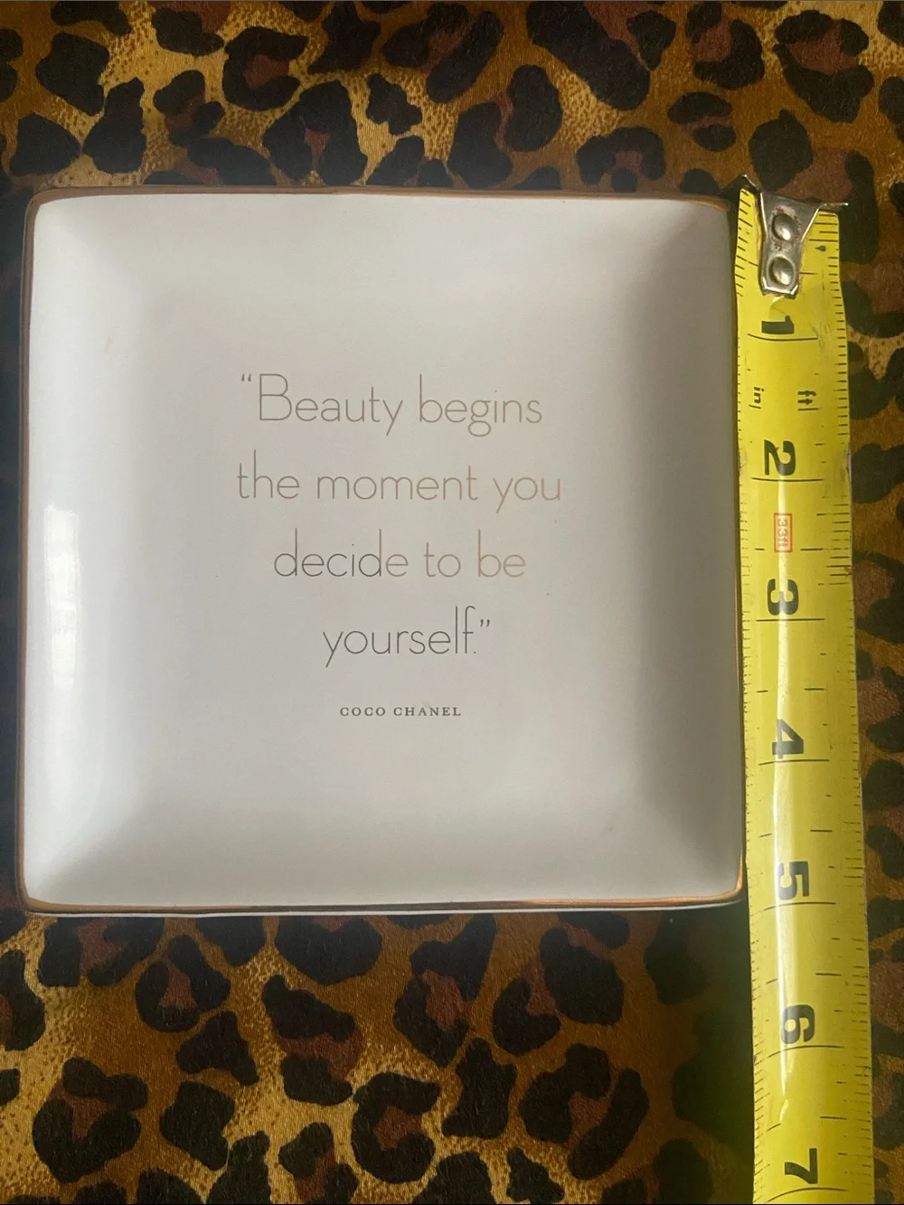 Z Gallerie “Beauty begins the moment you decide to be yourself” Beauty tray.